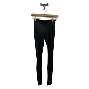 Spanx Faux Leather Black Leggings Women's Size XS